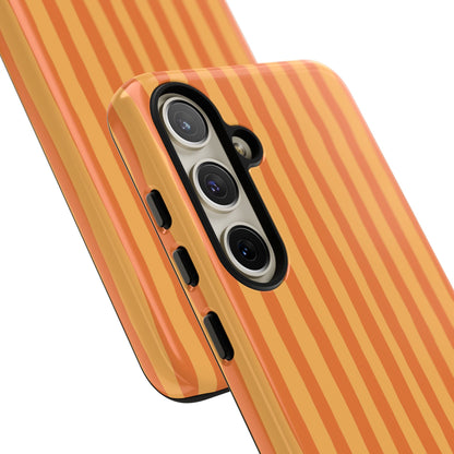 Orange Wavy Stripe Samsung  Case