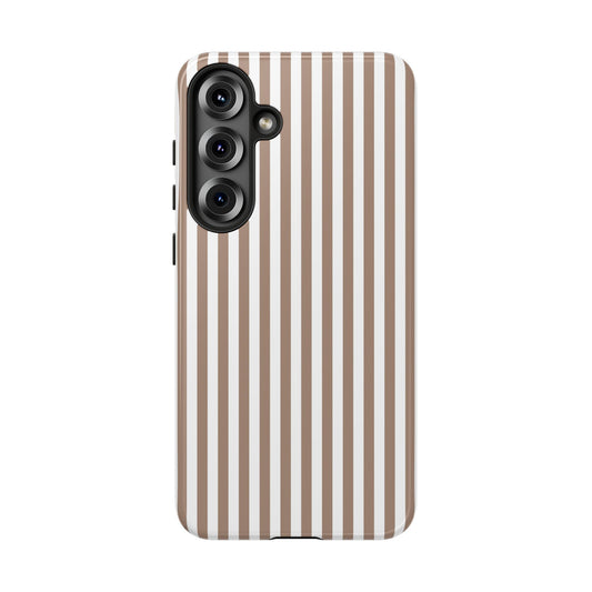 Beige & White Stripe Samsung Case