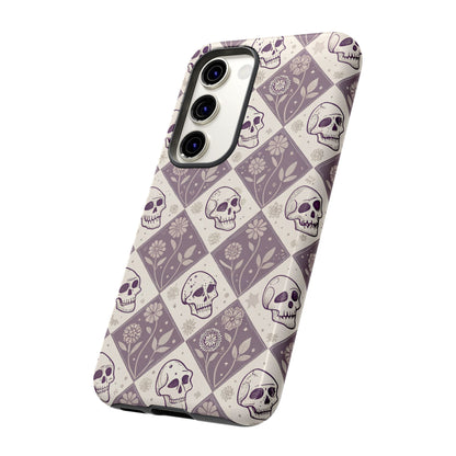 Vintage Skull & Floral Diamond Samsung Case
