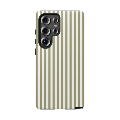 Sage & White Stripe Samsung Case