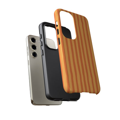 Orange Wavy Stripe Samsung  Case