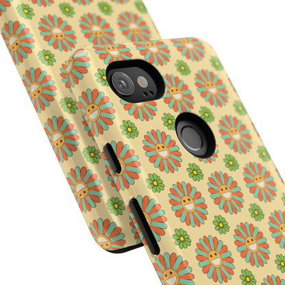 Smiley Retro Floral Google Pixel Case