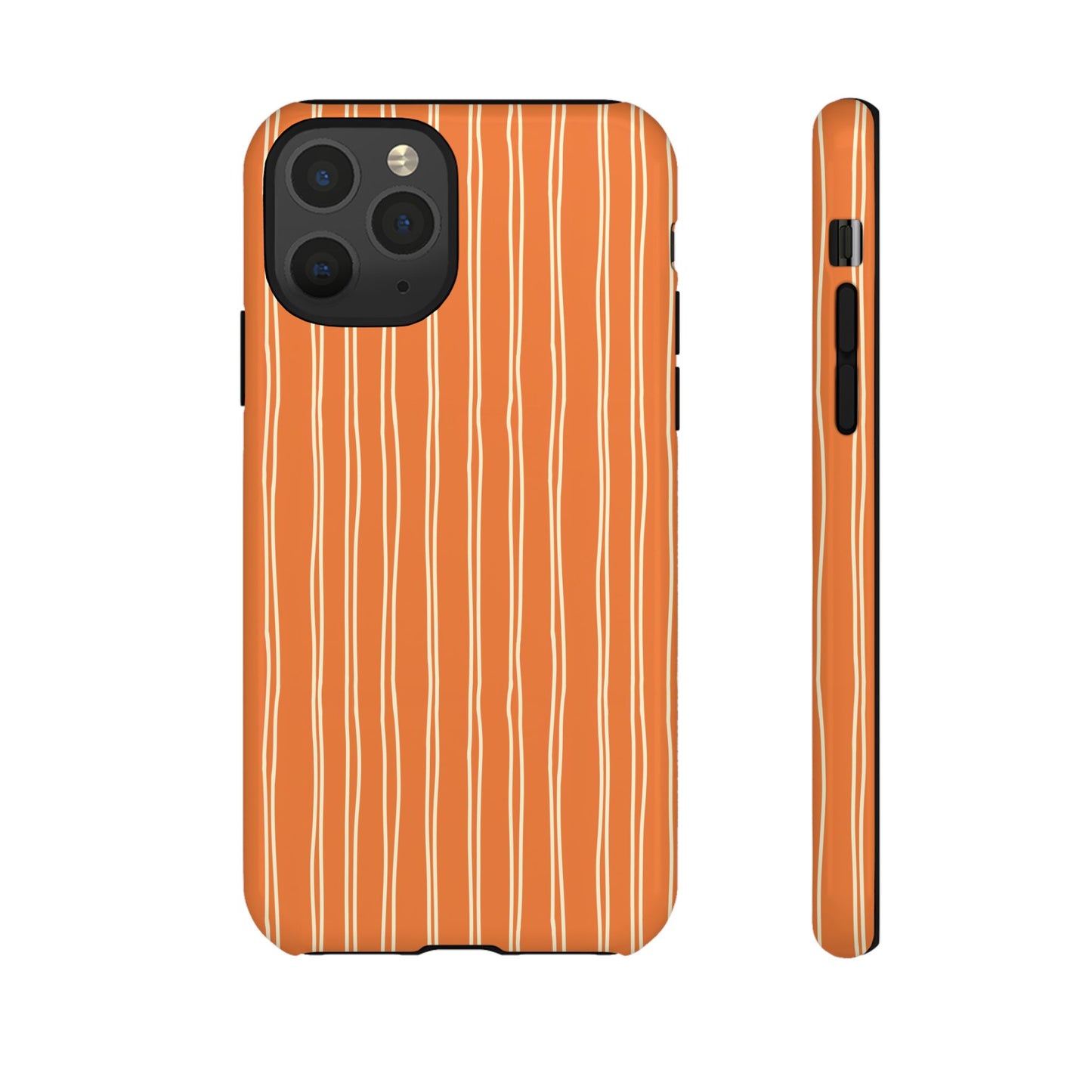 Orange Vertical Stripe iPhone Case