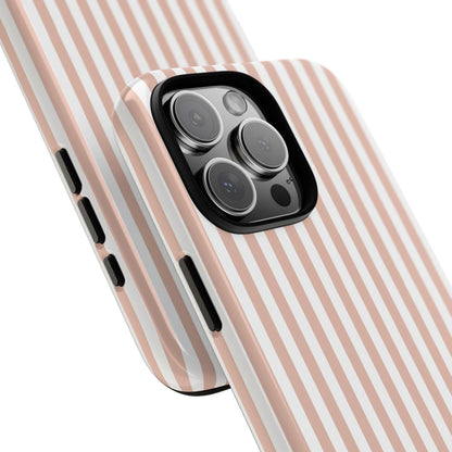 Blush & White Stripe iPhone Case