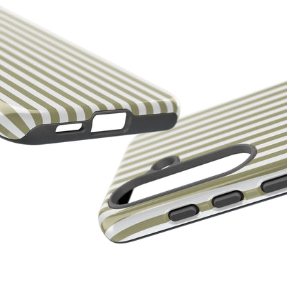 Sage & White Stripe Samsung Case
