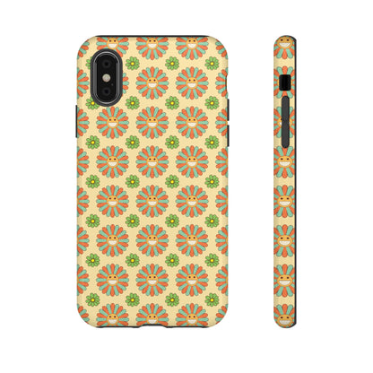 Smiley Retro Floral iPhone Case