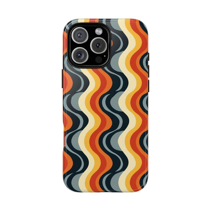 Retro Wavy Stripe iPhone Case