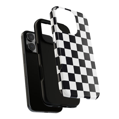 Black & White Checkerboard iPhone Case