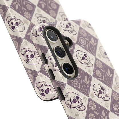 Vintage Skull & Floral Diamond Samsung Case