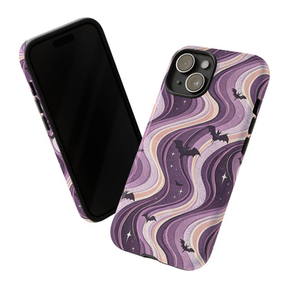 Retro Bats & Swirls iPhone Case
