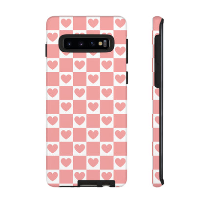 Pink Heart Checkerboard Samsung Case