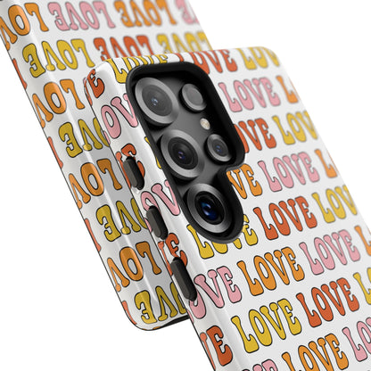 Retro LOVE Typography Samsung Case
