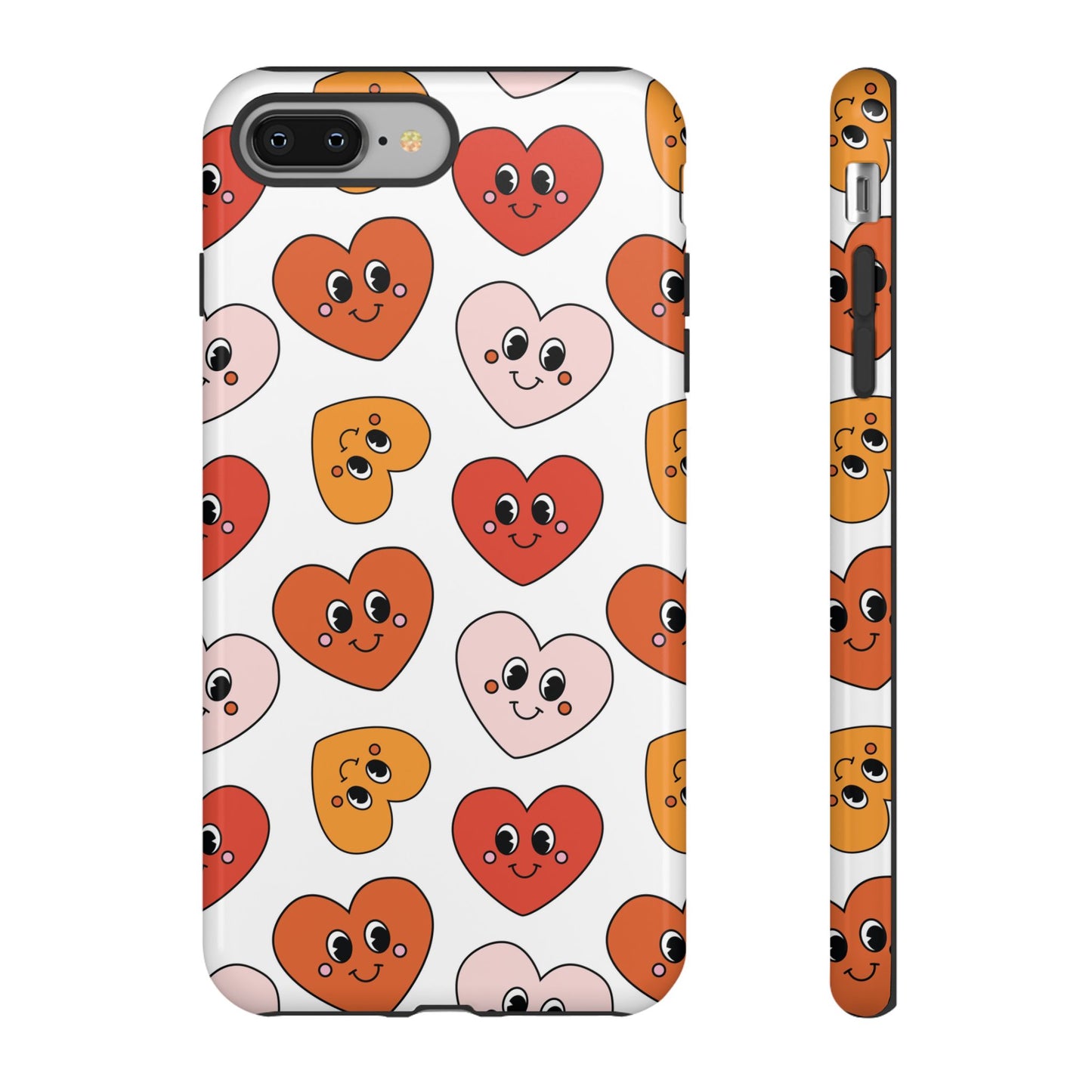 Smiley Heart Faces iPhone Case