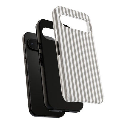 Gray & White Stripe Google Pixel Case