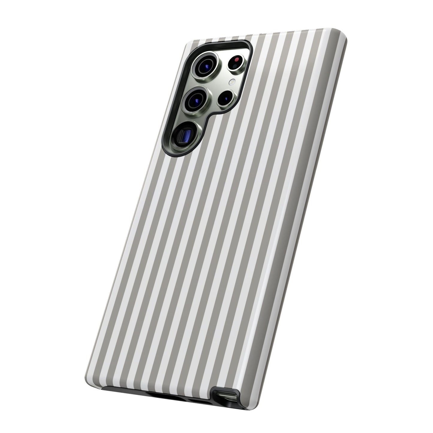 Gray & White Stripe Samsung Case