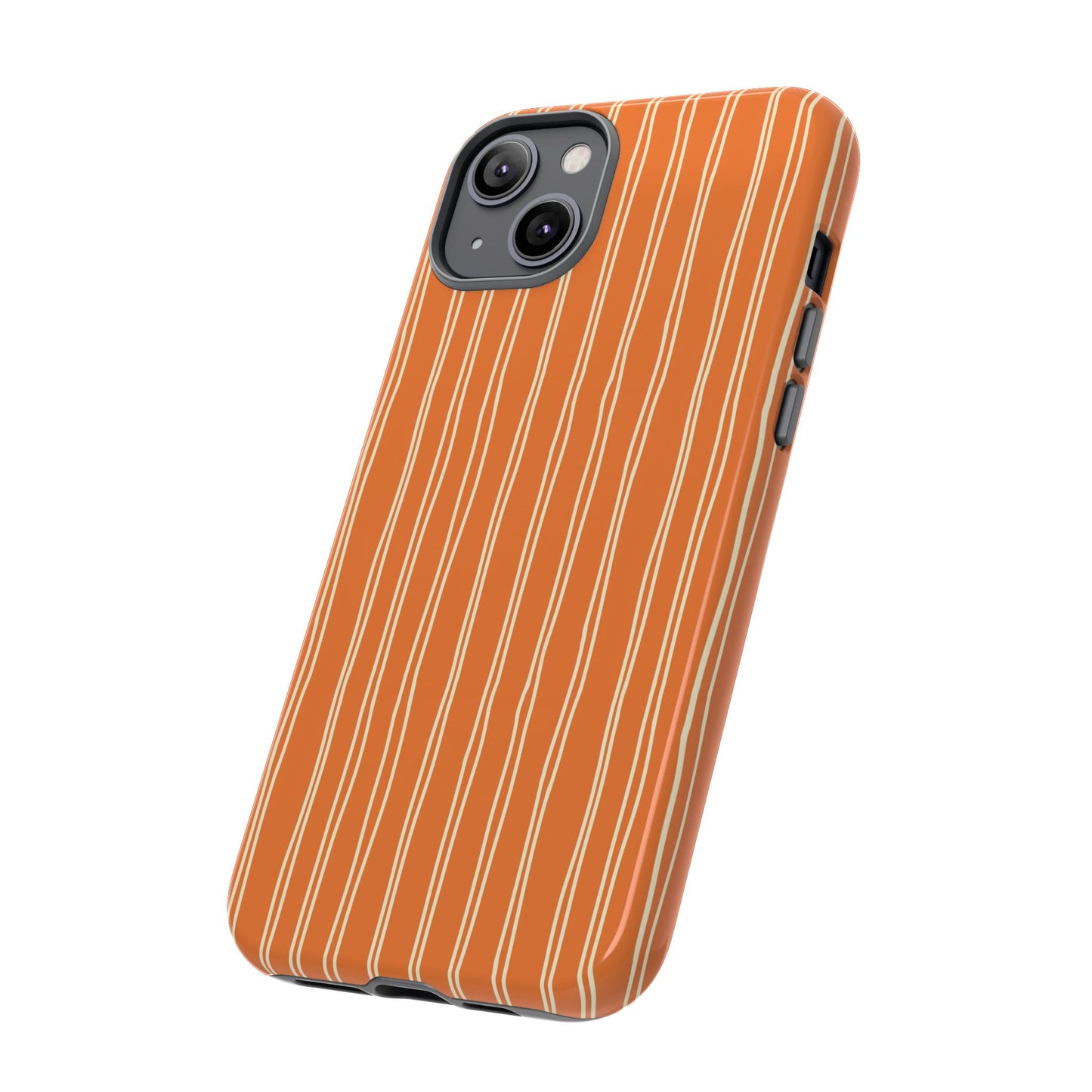 Orange Vertical Stripe iPhone Case