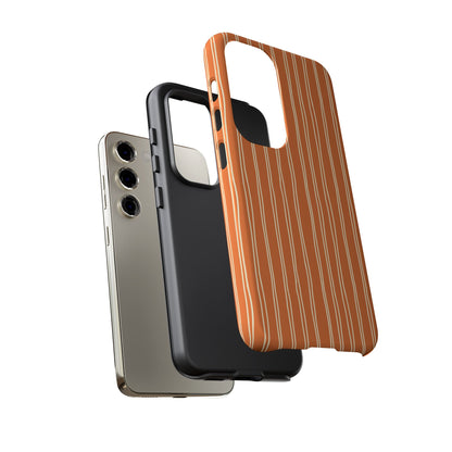 Orange Vertical Stripe Samsung Case