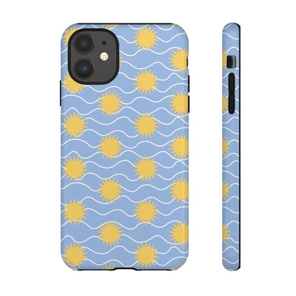 Sunny Waves Blue iPhone Case