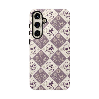 Vintage Skull & Floral Diamond Samsung Case