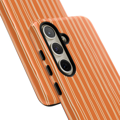 Orange Vertical Stripe Samsung Case
