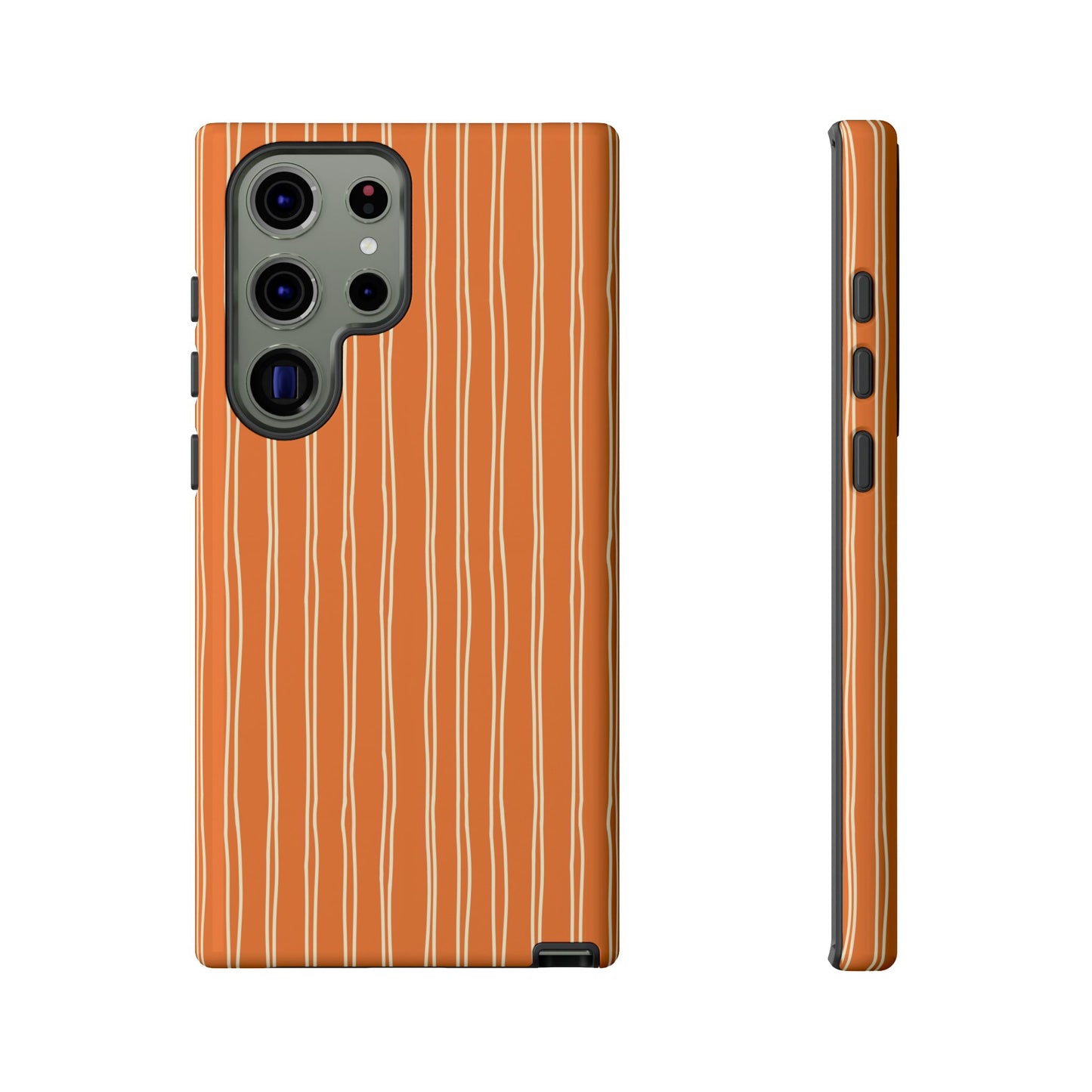 Orange Vertical Stripe Samsung Case