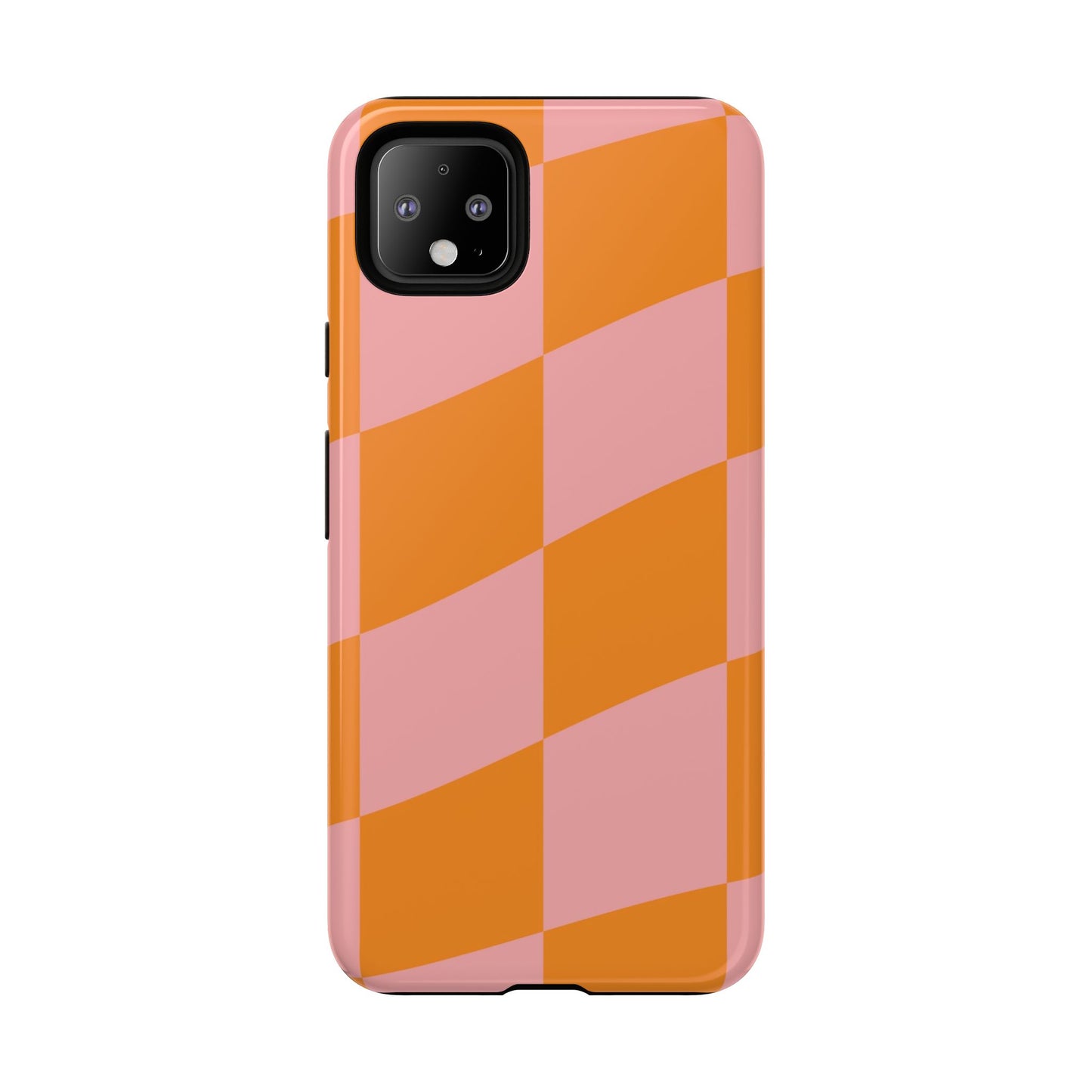 Pink & Orange Wavy Checker Google Pixel Case