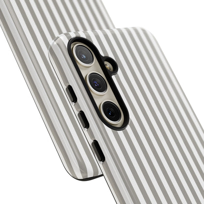 Gray & White Stripe Samsung Case