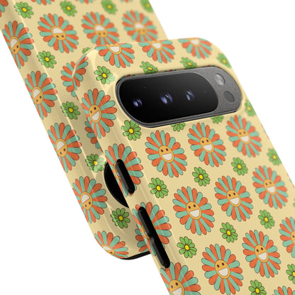 Smiley Retro Floral Google Pixel Case