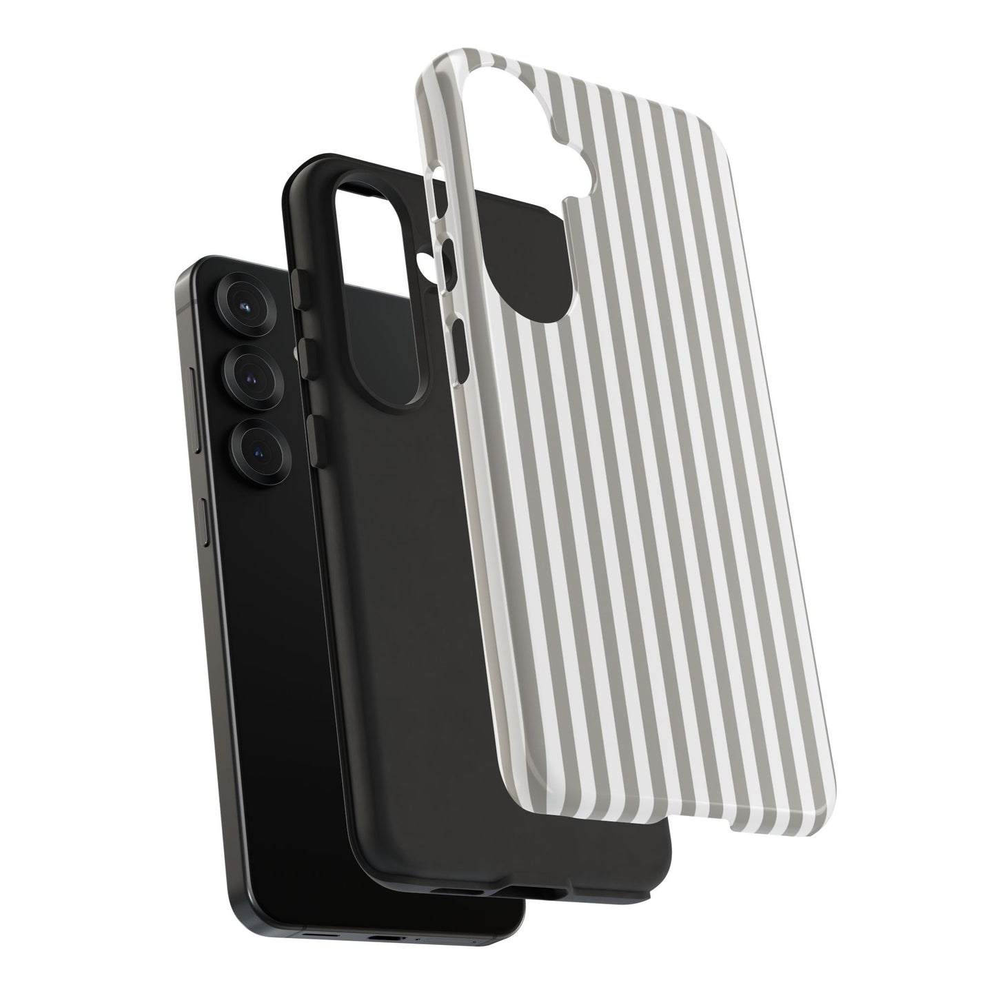 Gray & White Stripe Samsung Case