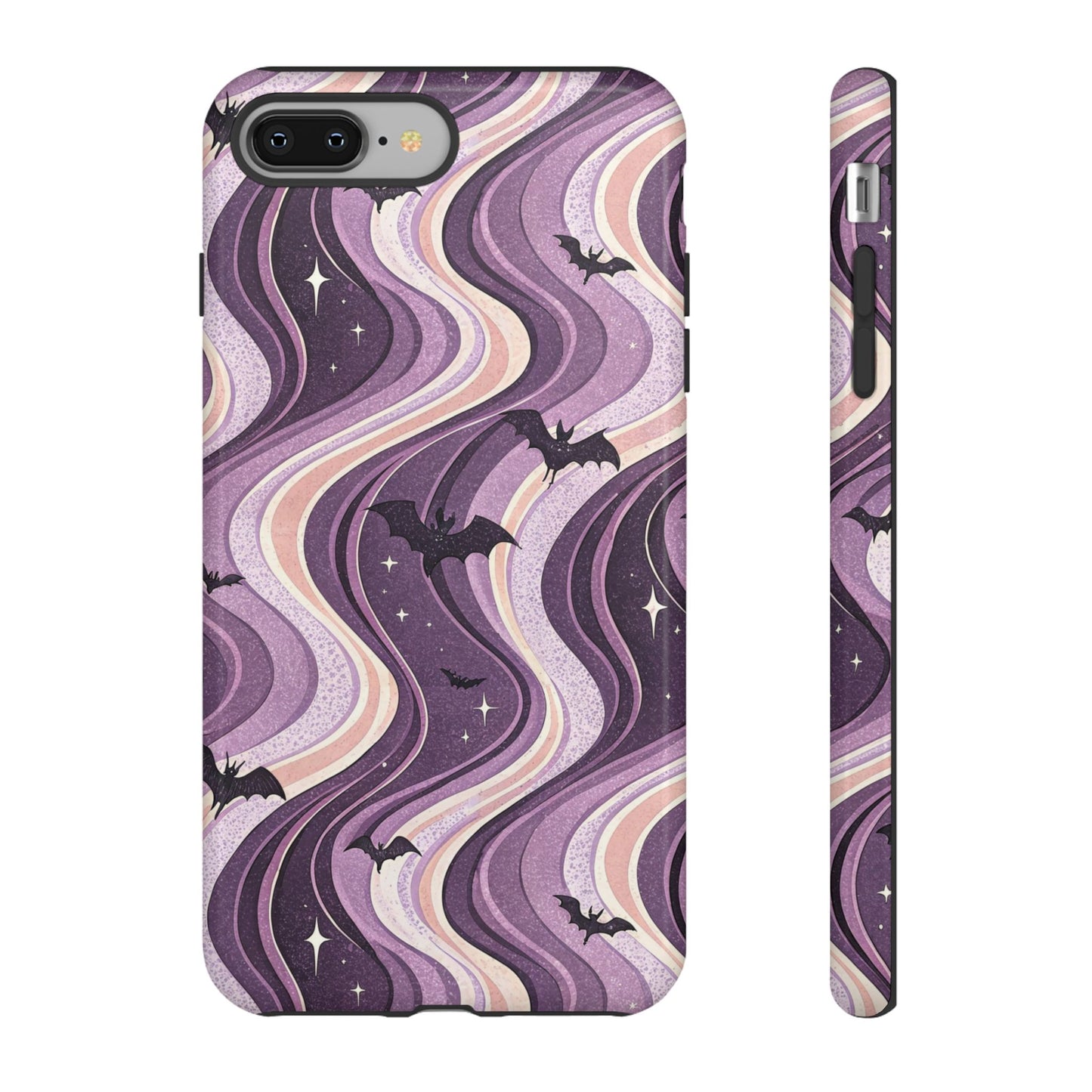 Retro Bats & Swirls iPhone Case
