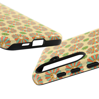 Smiley Retro Floral Samsung Case