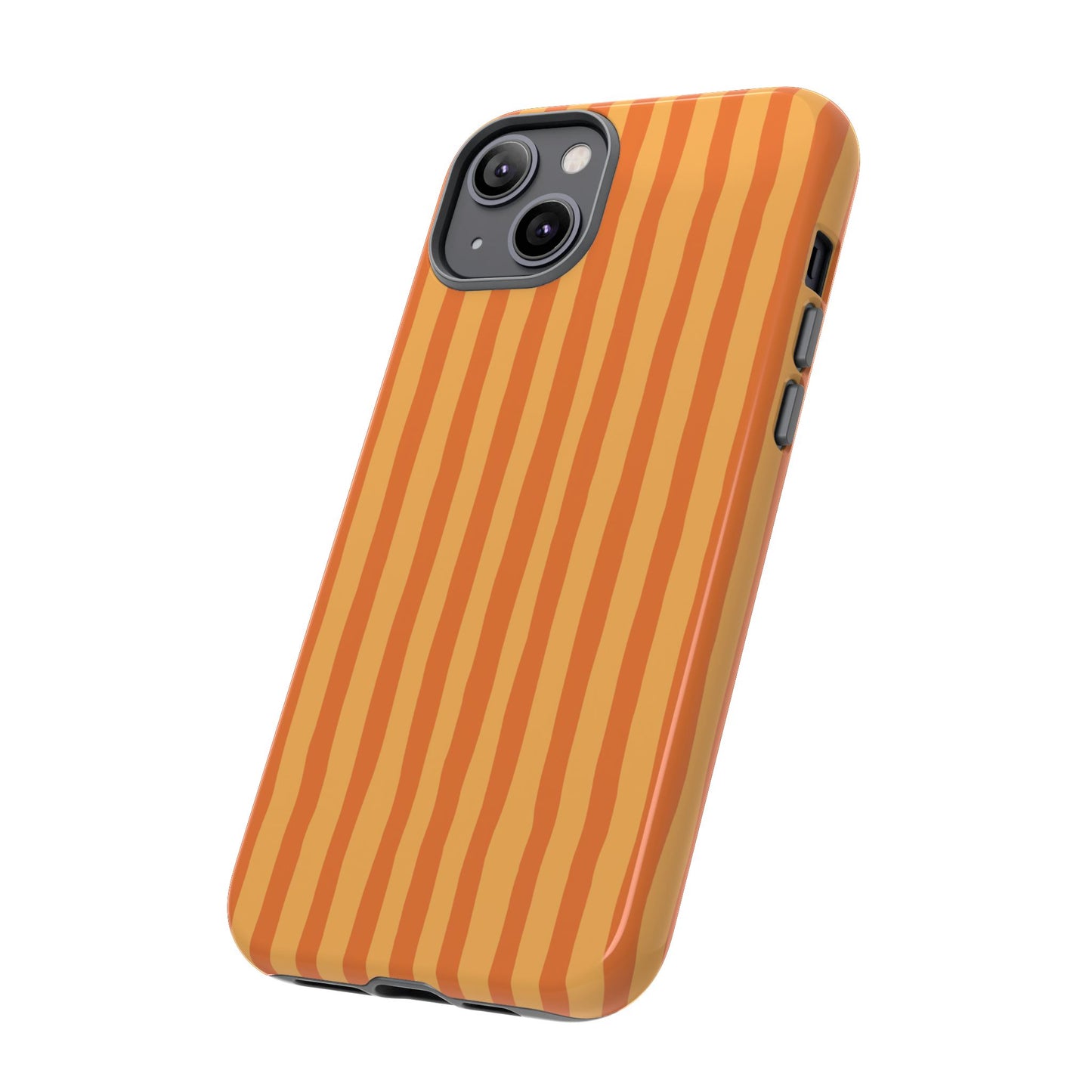 Orange Wavy Stripe iPhone Case