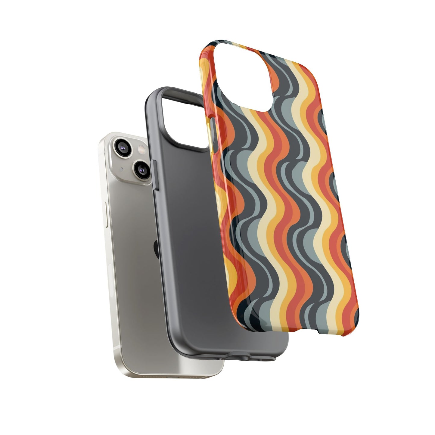 Retro Wavy Stripe iPhone Case