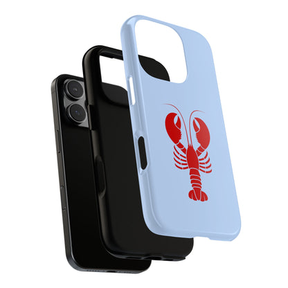 Red Lobster on Sky Blue iPhone Case