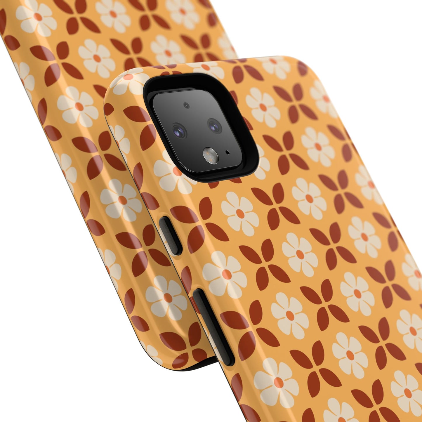Retro Orange Flower Power Google Pixel Case