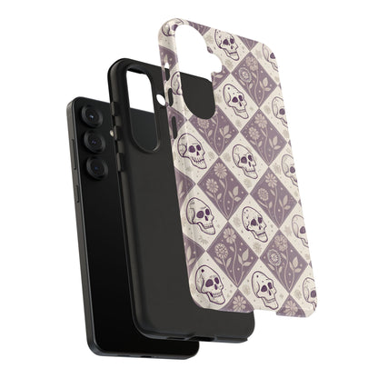Vintage Skull & Floral Diamond Samsung Case