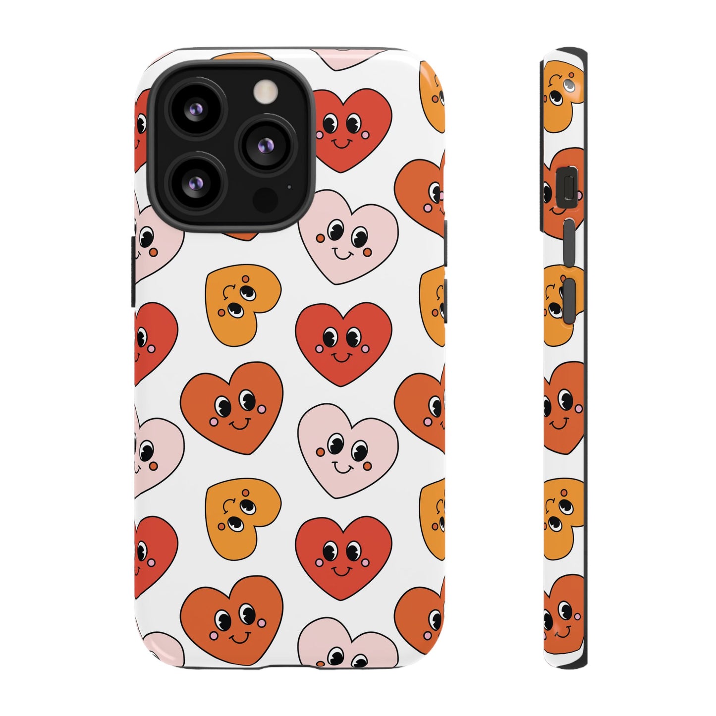 Smiley Heart Faces iPhone Case