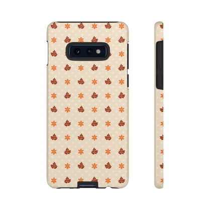 Beige Fall Floral Polka Dot Samsung Case