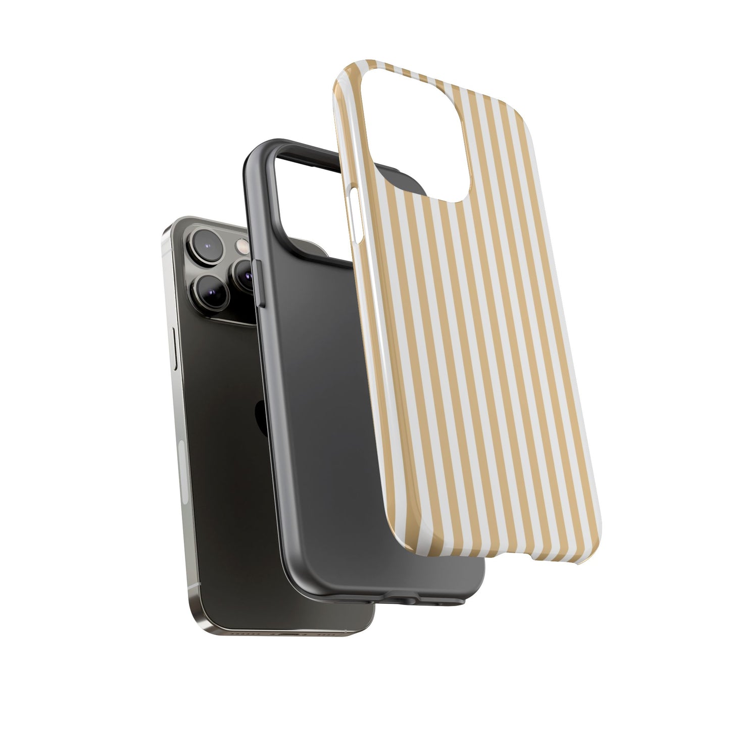 Yellow & White Stripe iPhone Case