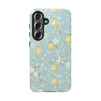 Lemon Blossom Blue Samsung Case