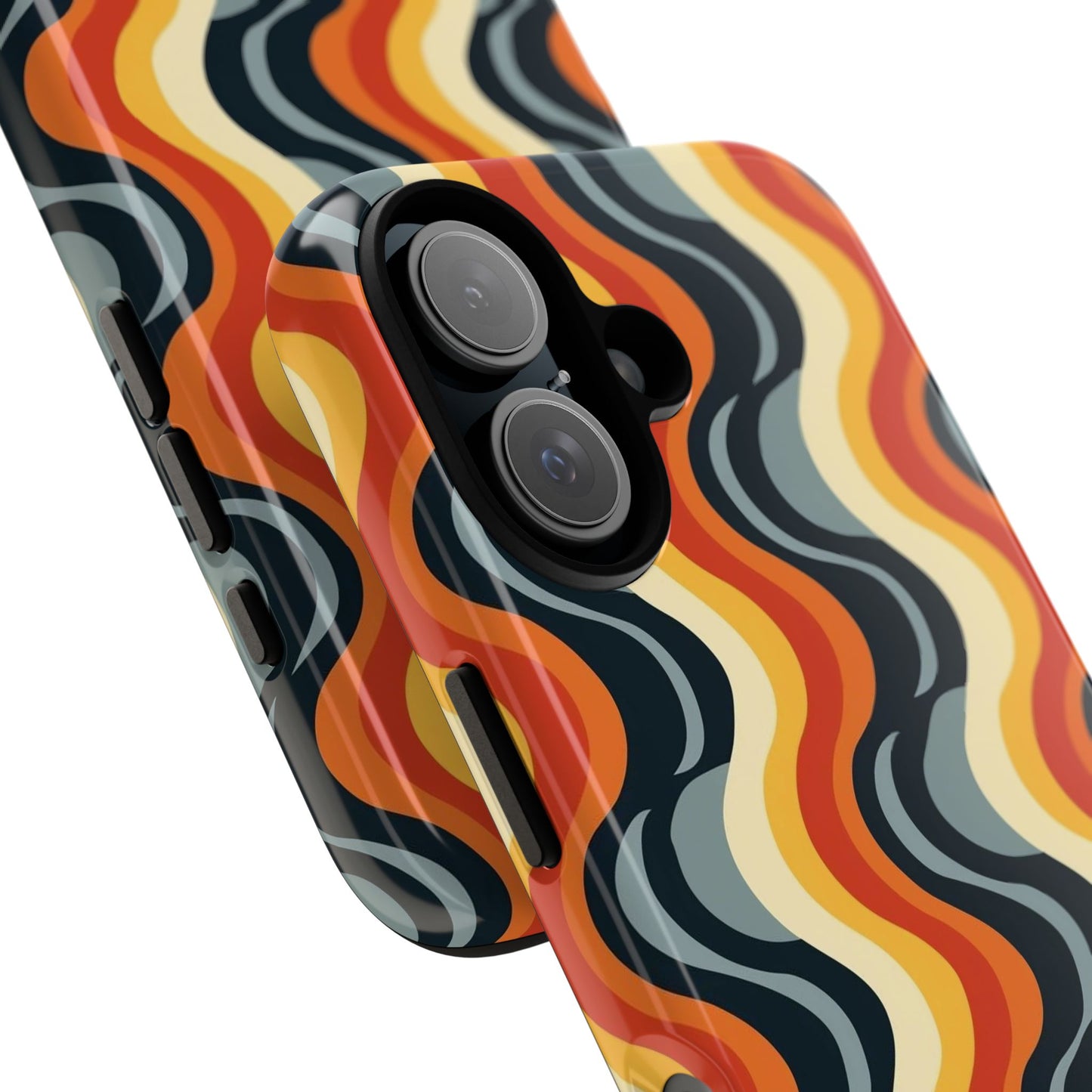Retro Wavy Stripe iPhone Case