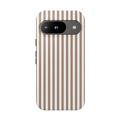 Beige & White Stripe Google Pixel Case