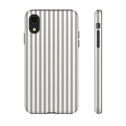 Gray & White Stripe iPhone Case