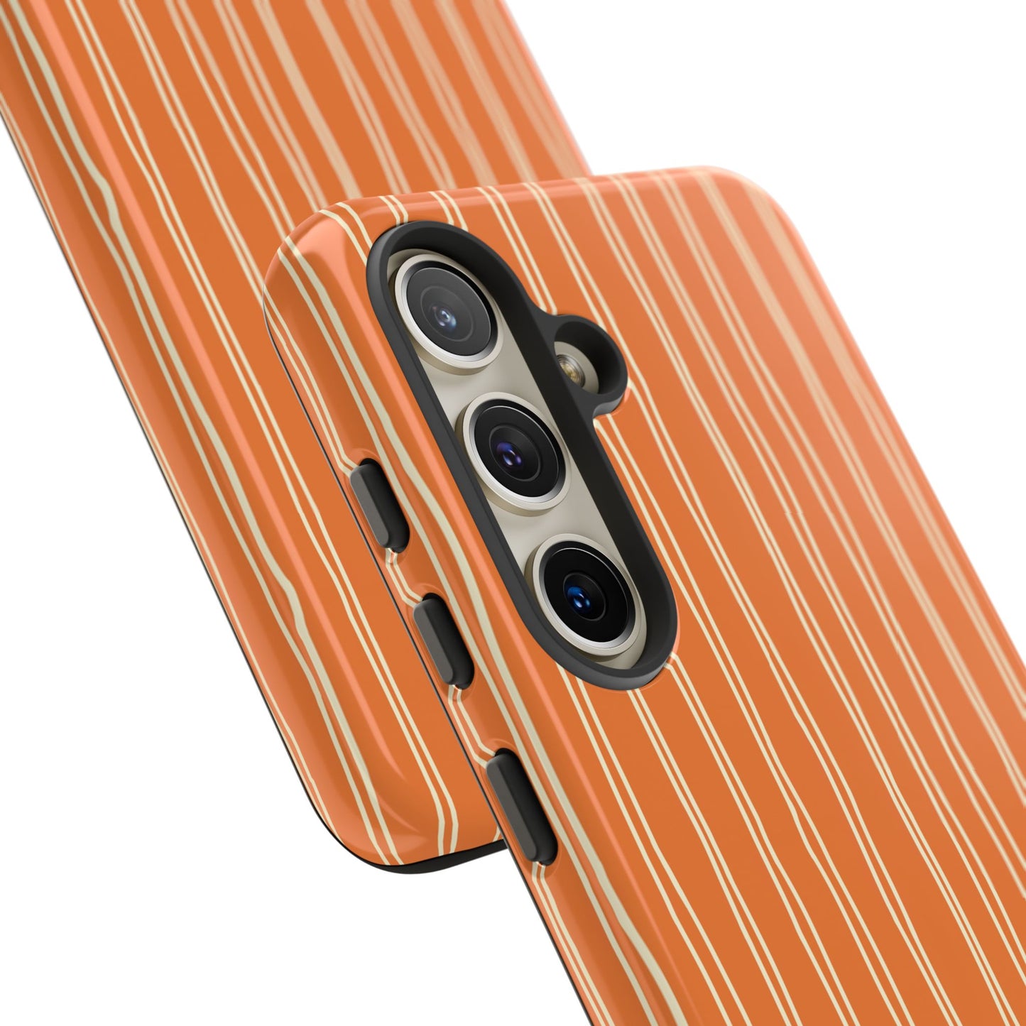 Orange Vertical Stripe Samsung Case
