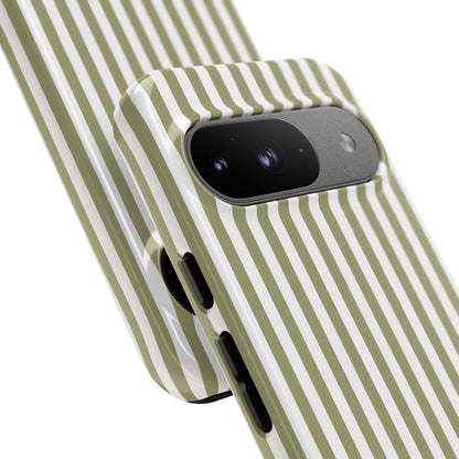 Sage & White Stripe Google Pixel Case