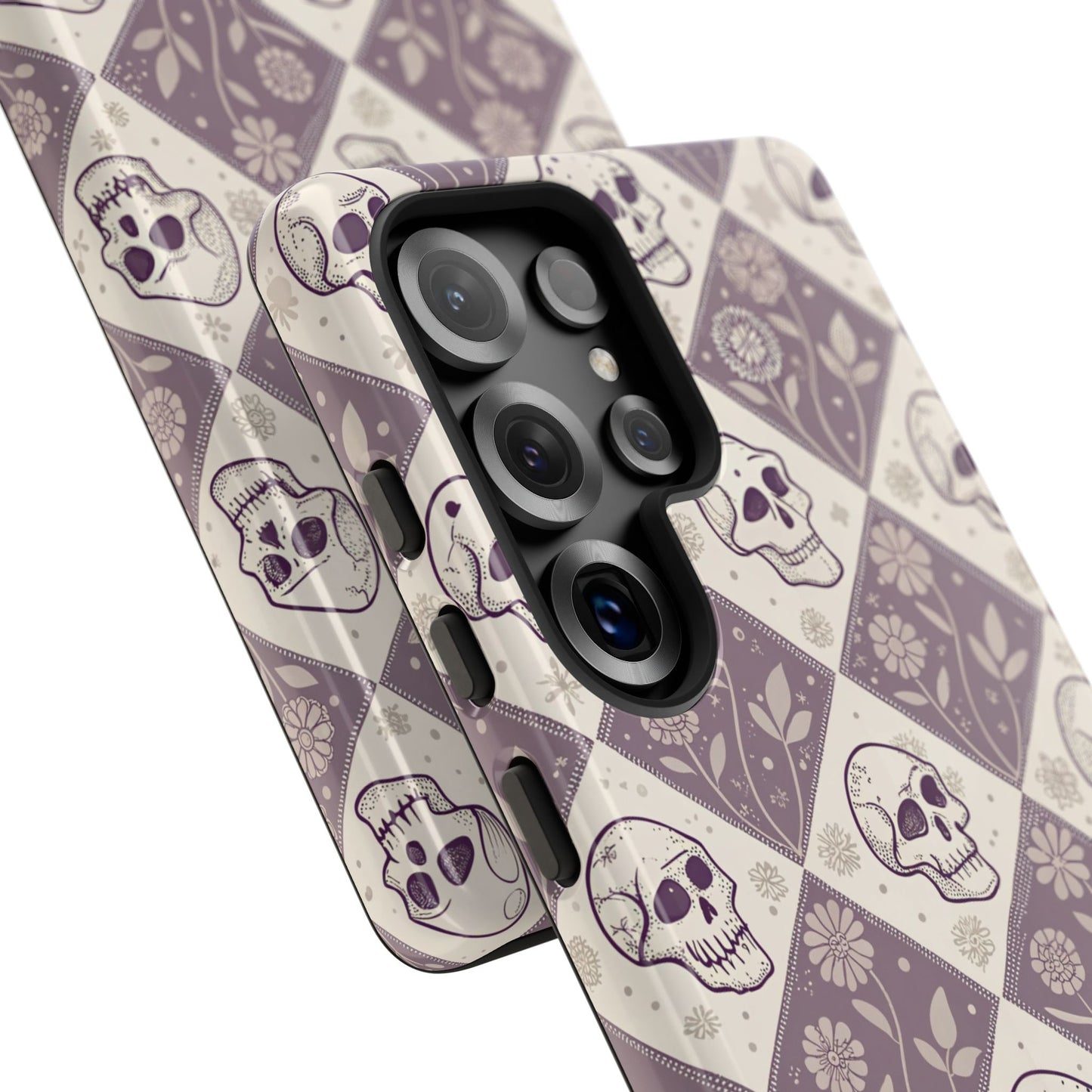 Vintage Skull & Floral Diamond Samsung Case