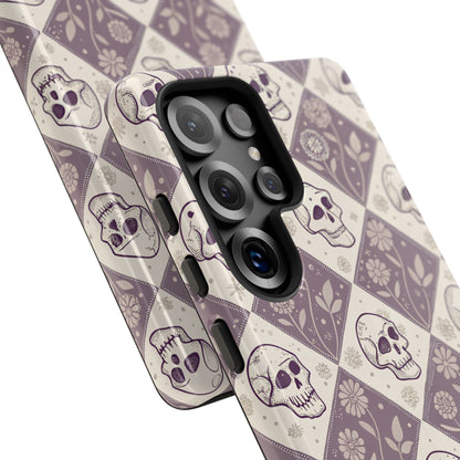 Vintage Skull & Floral Diamond Samsung Case