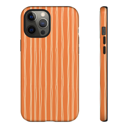 Orange Vertical Stripe iPhone Case