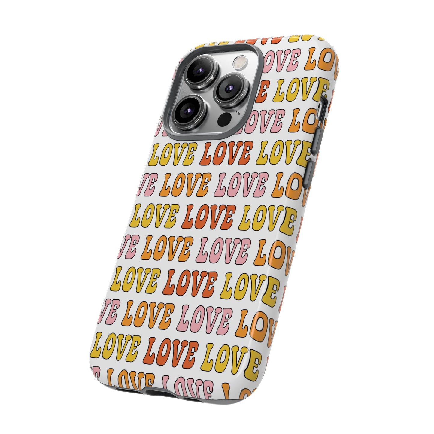 Retro LOVE Typography iPhone Case