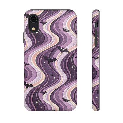 Retro Bats & Swirls iPhone Case